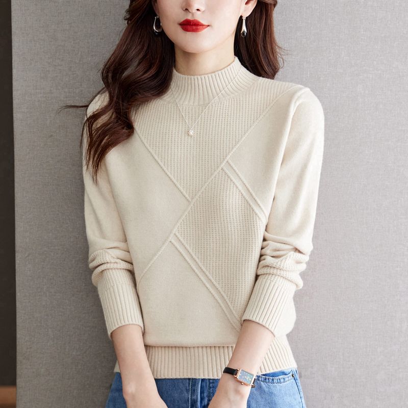 Mathilde Sorrento | Mock Neck Knit Sweater For Women