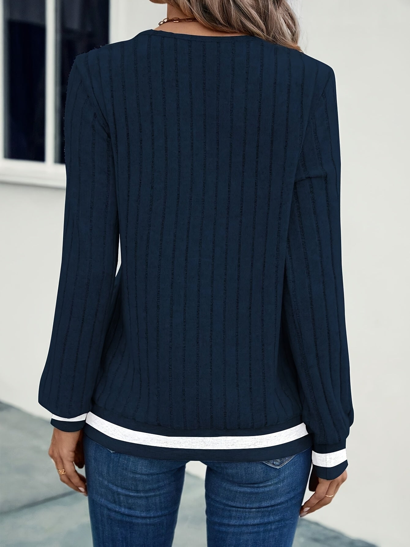 Anouk Verlaine | Ribbed Color-Block Sweater For Women