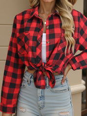 Fiorella Duquesne | Buffalo Check Shirt With Tie-Front Styling