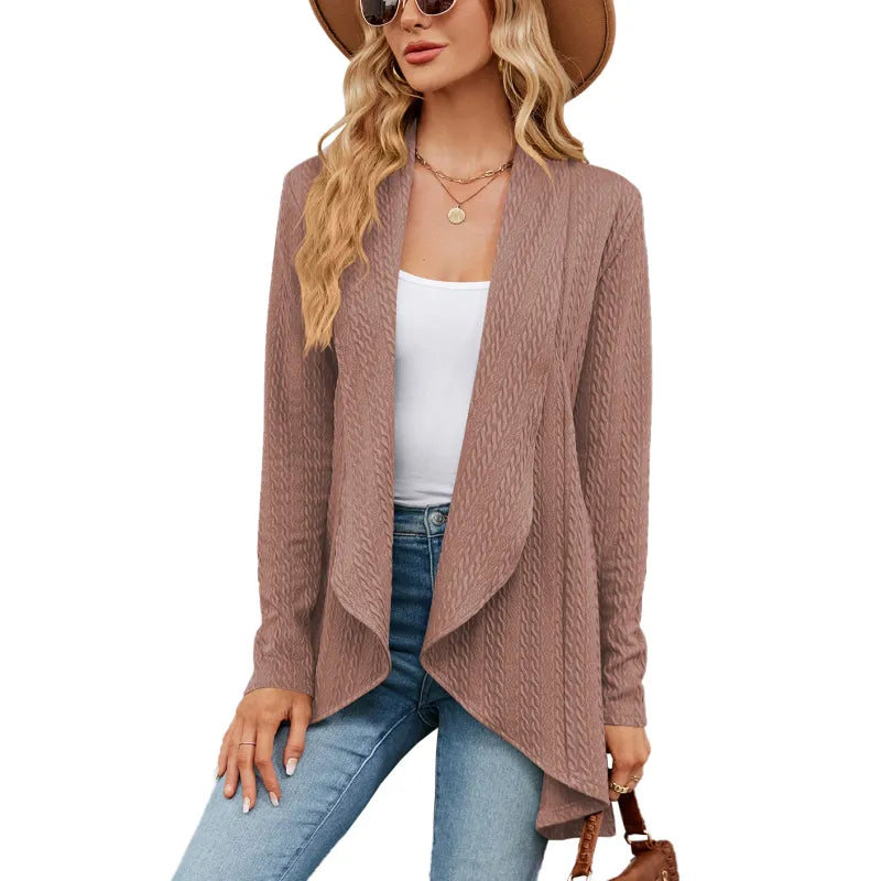 Marielle Fontenot | Cable-Knit Open Cardigan For Women