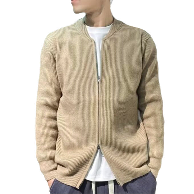 Jett Salton | Knit Bomber Zip-Up Cardigan Jacket For Men