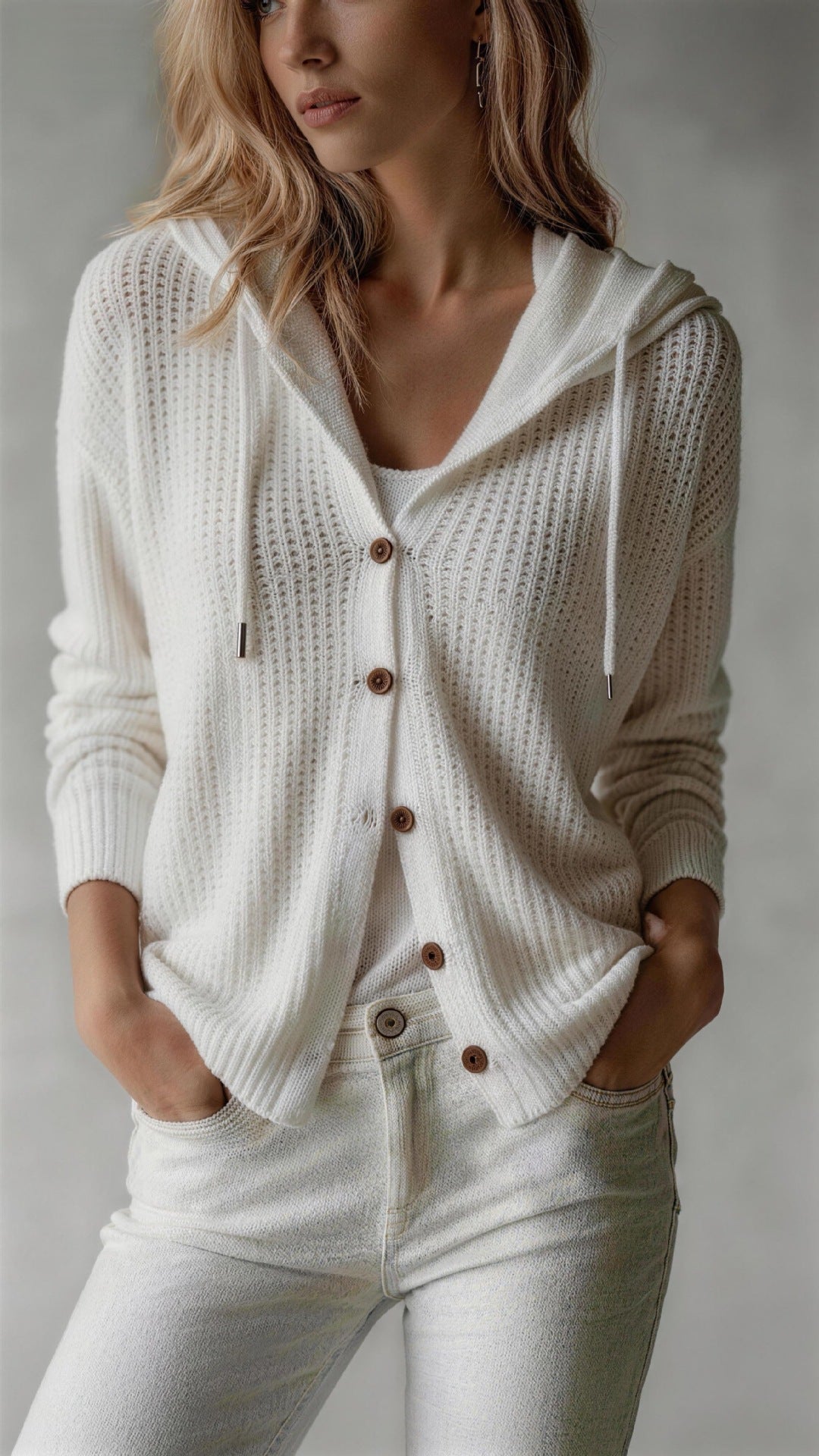 Ottavia Renaud | Hooded Knit Cardigan For Women