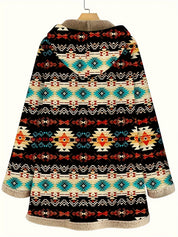 Mabel Oakbridge | Cozy Patterned Hooded Coat For Women