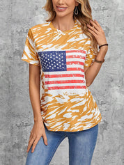 Cassidy Fontaine | American Flag Print T-Shirt For Women