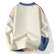 Abel Goldley | Patchwork Knit Crew Neck Sweater For Men