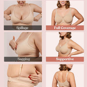 Lettie Rushfield | Beige Full-Coverage Underwire Bra For Women