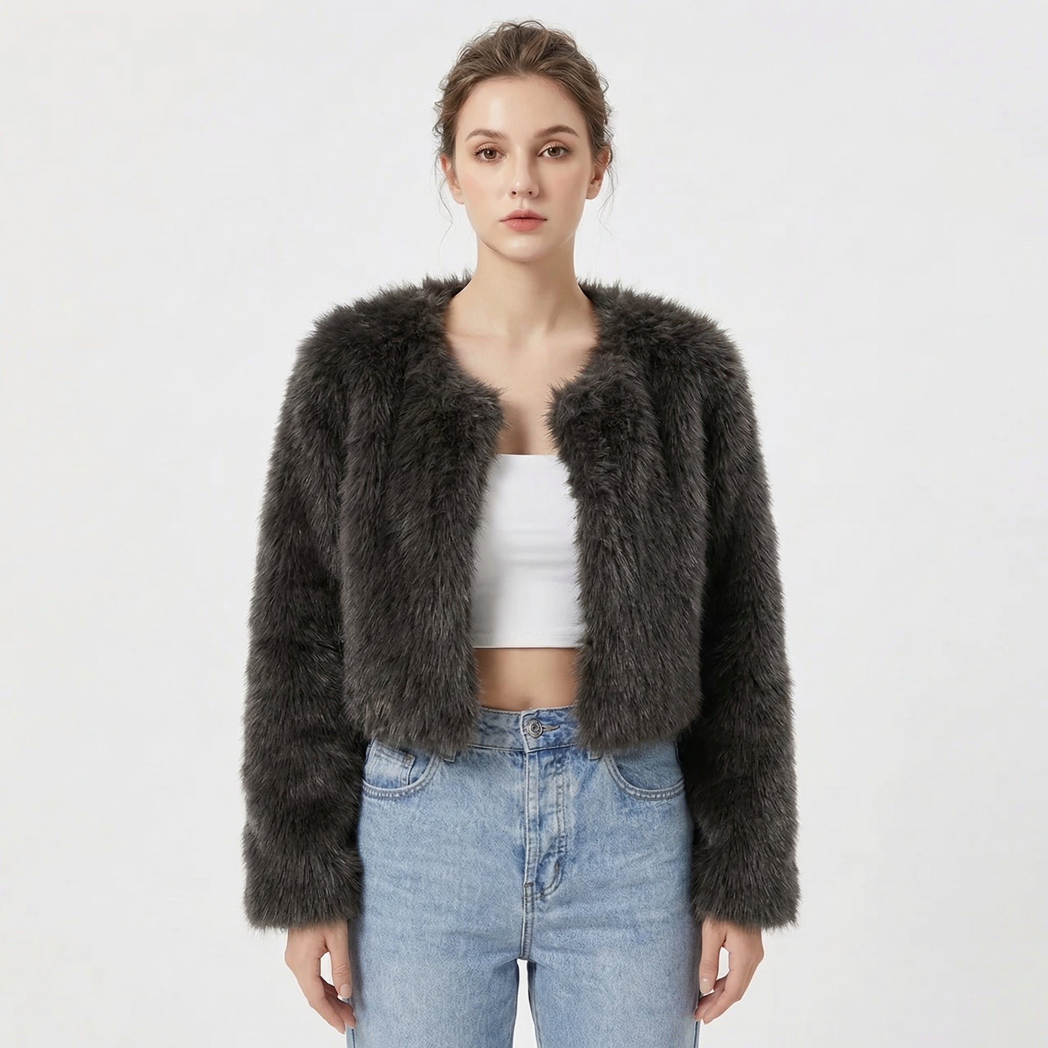 Finley Wickbridge | Cropped Faux Fur Jacket For Women