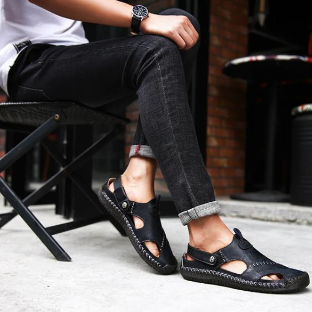 Donovan Ashmore | Premium Leather Closed-Toe Sandals For Men