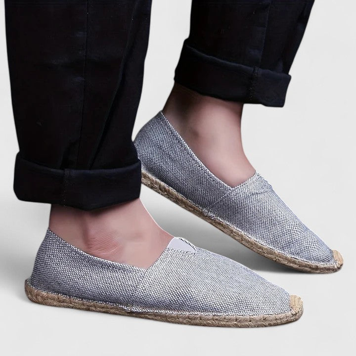 Annette Beausoleil | White Canvas Espadrille Loafers
