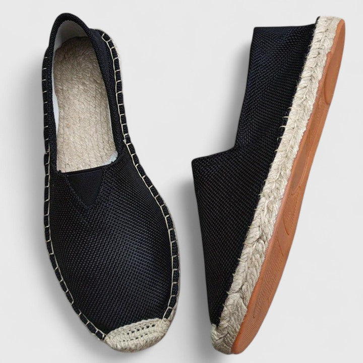 Annette Beausoleil | White Canvas Espadrille Loafers