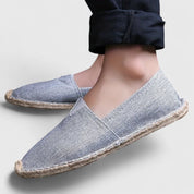 Annette Beausoleil | White Canvas Espadrille Loafers