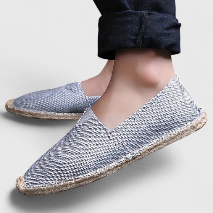 Annette Beausoleil | White Canvas Espadrille Loafers