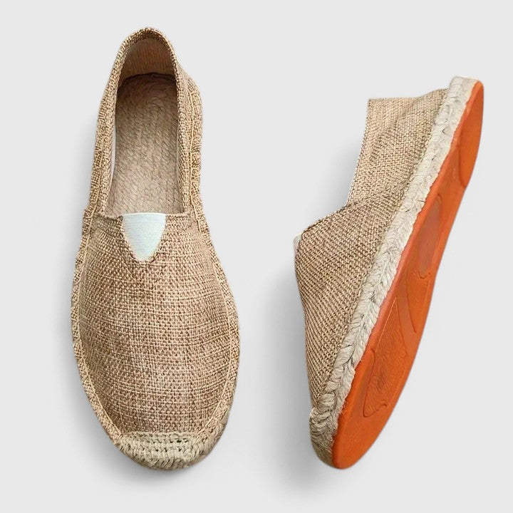 Annette Beausoleil | White Canvas Espadrille Loafers