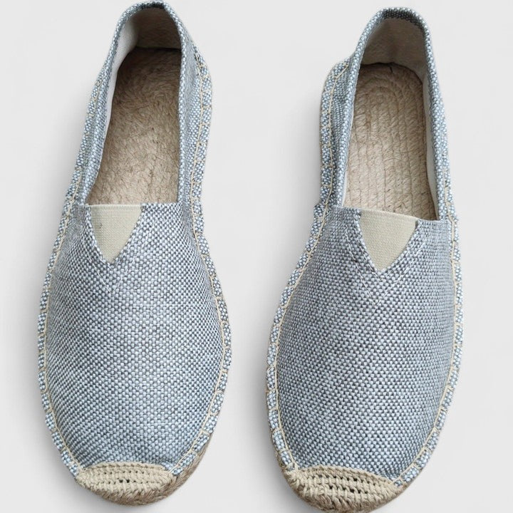 Annette Beausoleil | White Canvas Espadrille Loafers