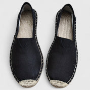 Annette Beausoleil | White Canvas Espadrille Loafers