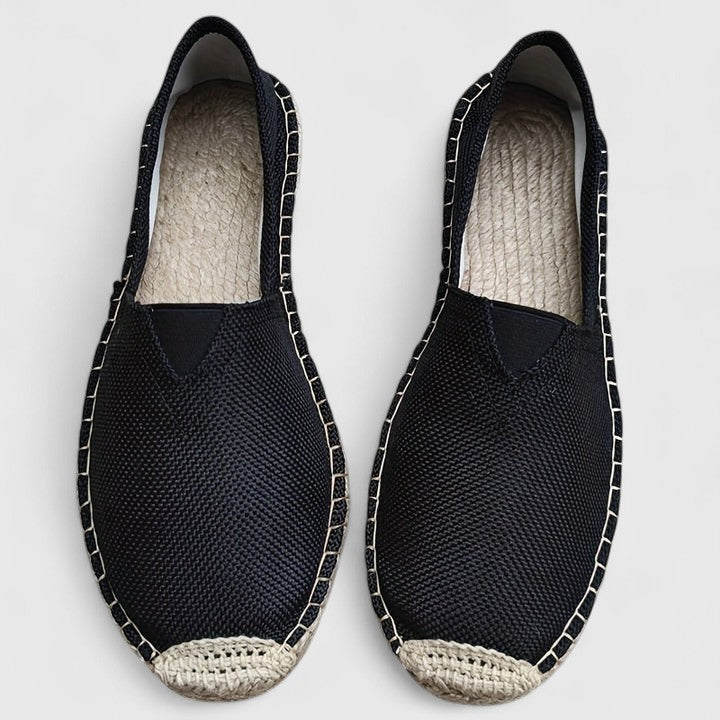 Annette Beausoleil | White Canvas Espadrille Loafers