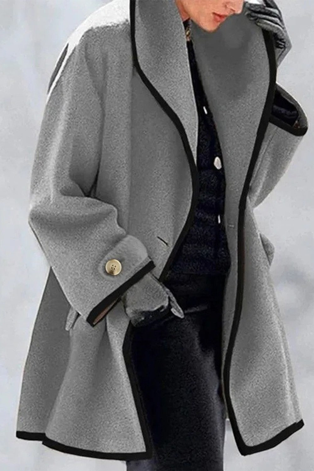 Marguerite Holloway | Wool-Blend Shawl Collar Coat For Women