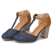 Rosalind Ferrante | Retro T-Strap Block Heel Sandal For Women