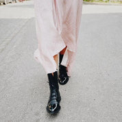Madeleine Voscroft | Black Lace-Up Ankle Boots For Women