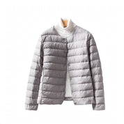 Hollis Brookhaven | Cream Lightweight Collarless Puffer For Women