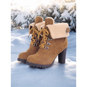 Talia Ashgrove | Fur-Trimmed Lace-Up Winter Boots For Women