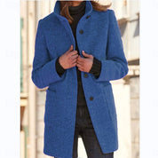 Alessandra Montclair | Refined Stand-Collar Wool Coat For Women