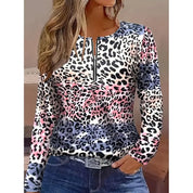 Isadora Fontanel | Floral Quarter-Zip Long Sleeve Top For Women