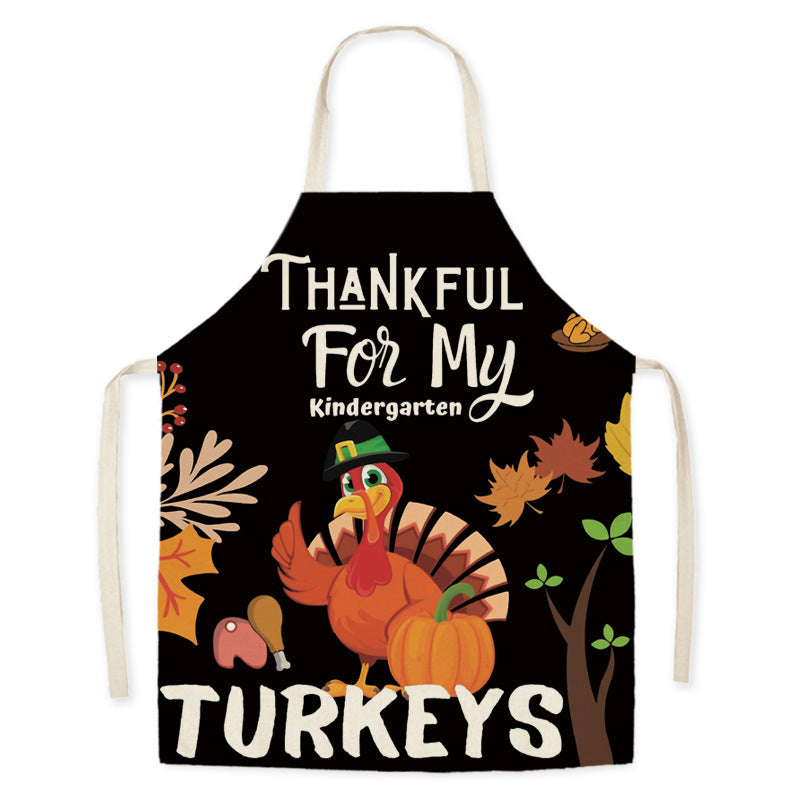 Harvest Glow | Pilgrim Turkey Print Thanksgiving Apron Unisex