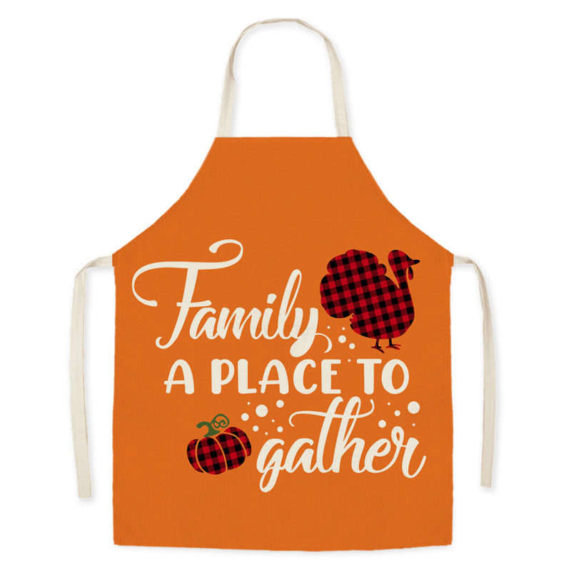 Harvest Glow | Pilgrim Turkey Print Thanksgiving Apron Unisex