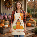 Harvest Glow | Pilgrim Turkey Print Thanksgiving Apron Unisex