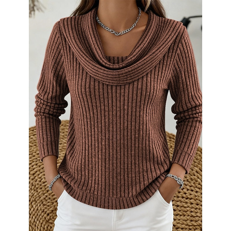 Marguerite Danvers | Cowl-Neck Ribbed Sweater For Women