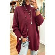 Odile Fontclair | Longline Button-Front Sweater For Women