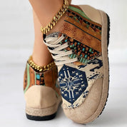 Nathalie Prewitt | Woven Boho High-Top Sneakers For Women