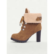 Talia Ashgrove | Fur-Trimmed Lace-Up Winter Boots For Women