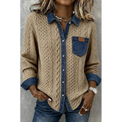 Delphine Arnoux | Textured Contrast Shirt For Women