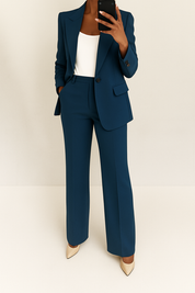 Margeline Thornvale | Blue Two-Piece Tailored Suit for Women