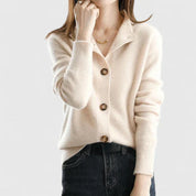 Claudia Beaumont | Refined Collared Cardigan For Women