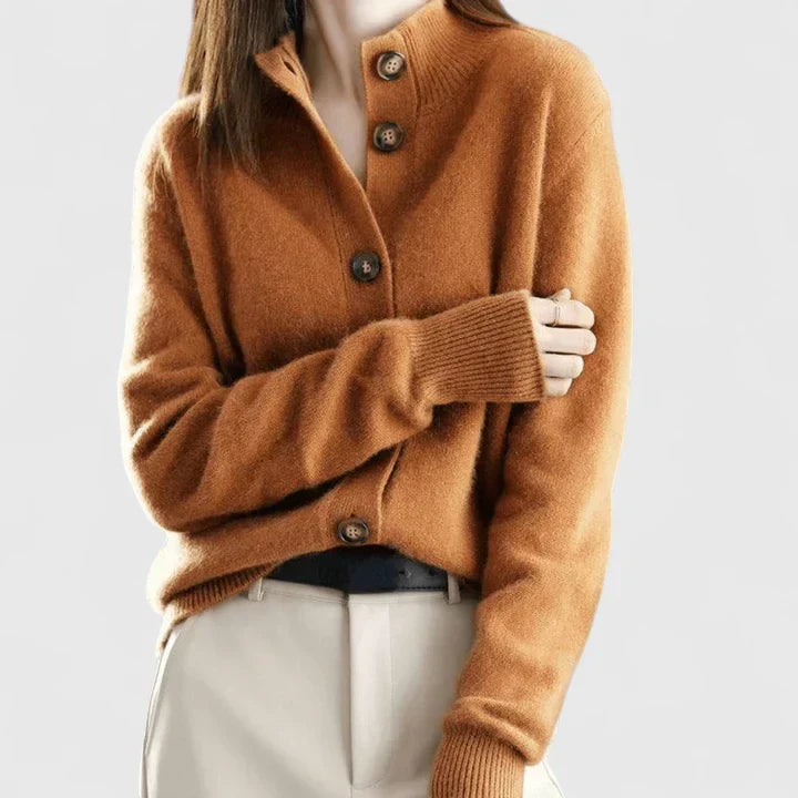Claudia Beaumont | Refined Collared Cardigan For Women