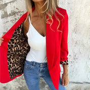 Sylvie Marchand | Leopard-Lined Tailored Blazer For Women
