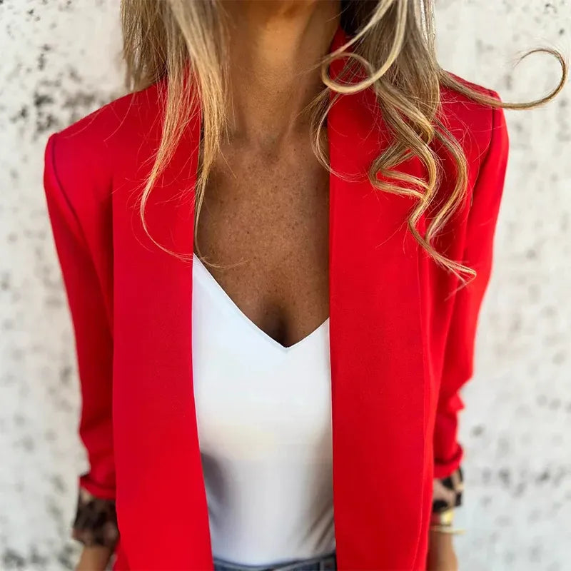 Sylvie Marchand | Leopard-Lined Tailored Blazer For Women