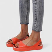 Dominica Harwell | Blush Pink Platform Sandals with Slingback