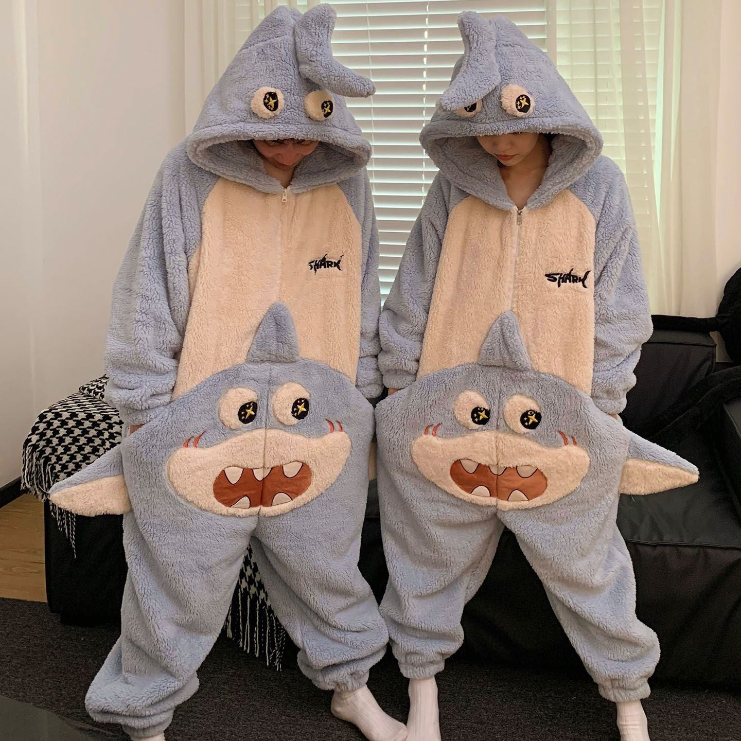 Indigo Corwin | Black Bat Plush Hooded Onesie Unisex & Couples