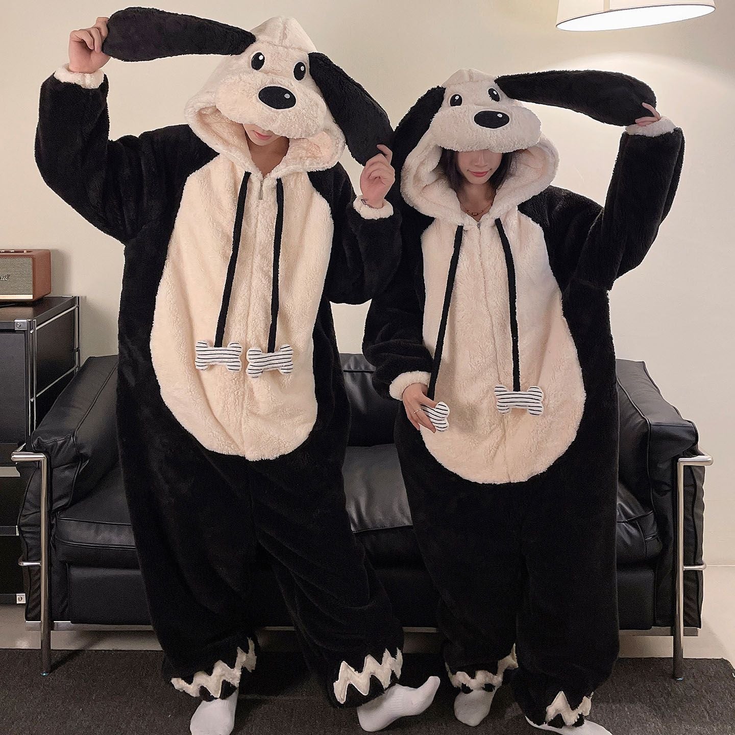 Indigo Corwin | Black Bat Plush Hooded Onesie Unisex & Couples