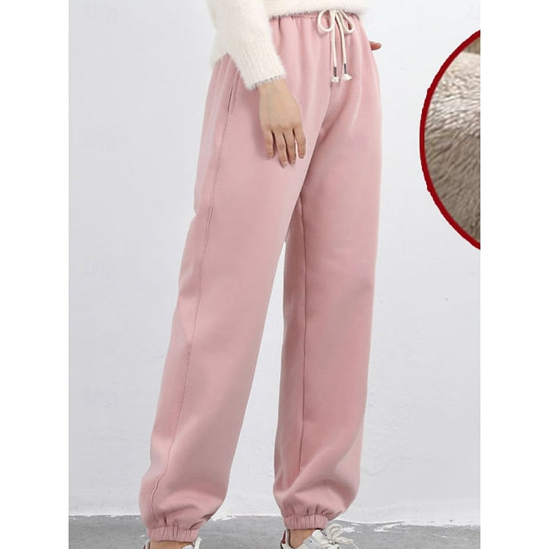 Ondine Fabregues | Cozy High-Waist Fleece Joggers For Women