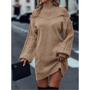 Josette Villard | Cold-Shoulder Turtleneck Sweater Dress For Women