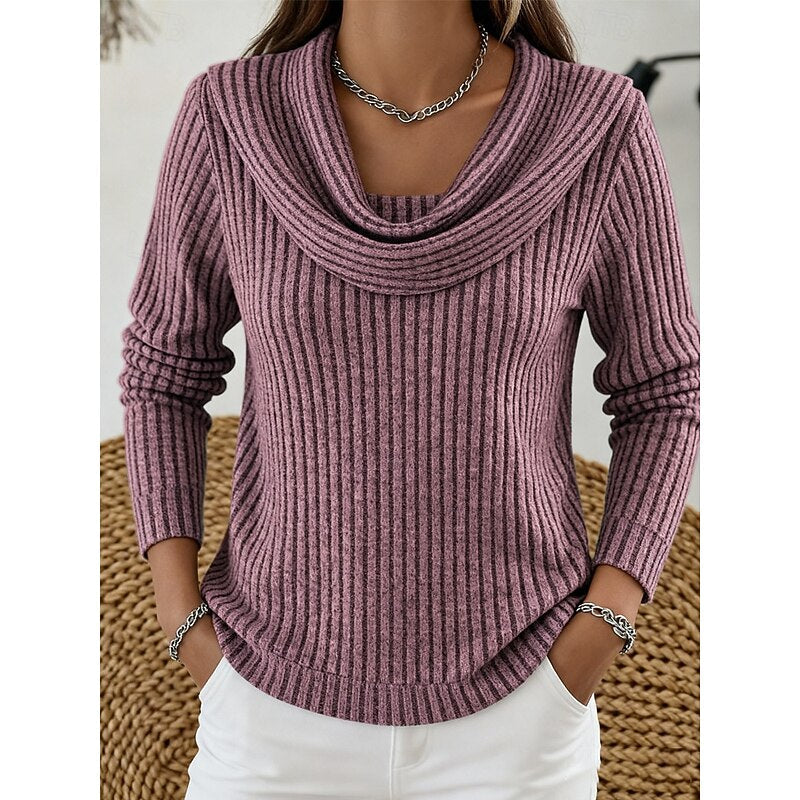 Marguerite Danvers | Cowl-Neck Ribbed Sweater For Women