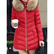 Isadora Whitcombe | Quilted Parka With Faux Fur Hood For Women