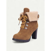 Talia Ashgrove | Fur-Trimmed Lace-Up Winter Boots For Women