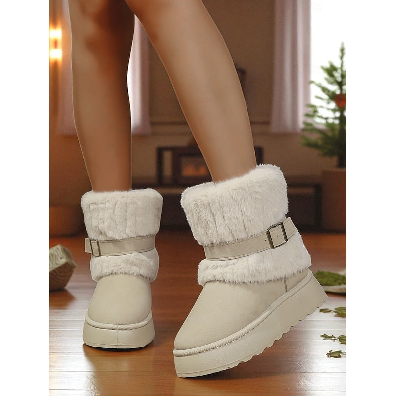 Camille Hawthorne | Cozy Fur-Trimmed Snow Boots For Women
