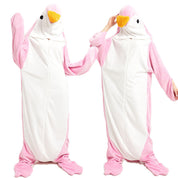 Juniper Okafor | Pink Penguin Hooded Onesie Pajamas Unisex